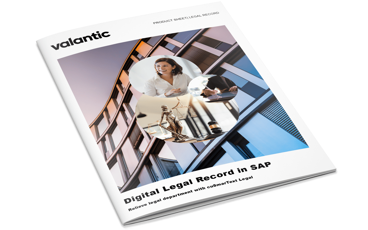 Product Sheet Digital Legal Record in SAP