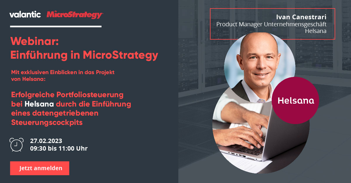 Webinar Teaser Einführung in MicroStratgegy mit HELSANA_